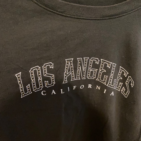 Hollister los angles rhinestone cropped tee - Picture 2 of 4